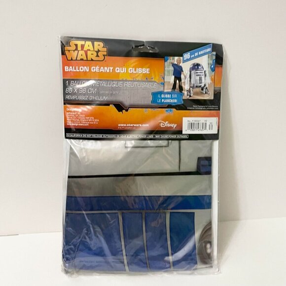 R2-D2 Star Wars Giant Gliding Birthday Balloon 38 Inch Tall Disney - Picture 15 of 16
